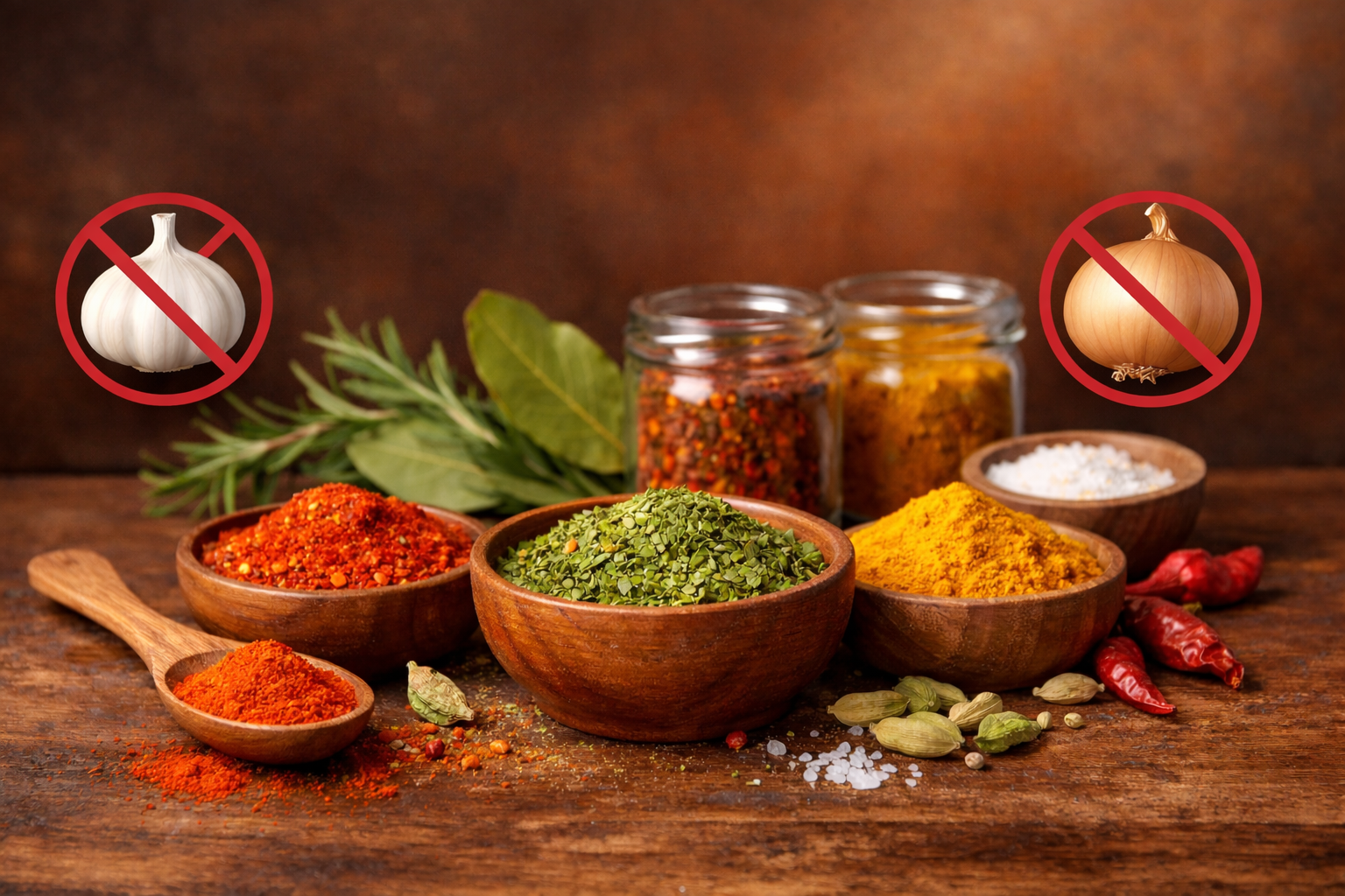 No Garlic & No Onion Spice Collection.
