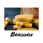 Beeswax products with a honeycomb background